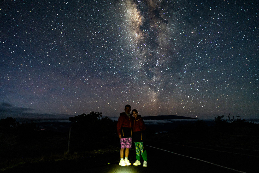 ハワイ島マウナケアの星空写真